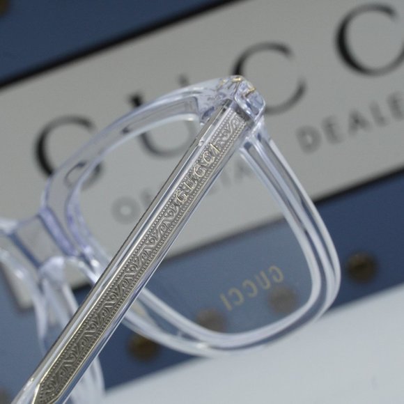 FINAL PRICE NEW GUCCI GG0737O 017 CRYSTAL GOLD EYEGLASSES - Picture 7 of 10